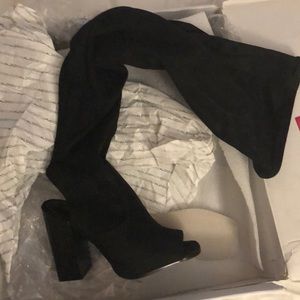 Women’s Peep Toe Thigh High Boots